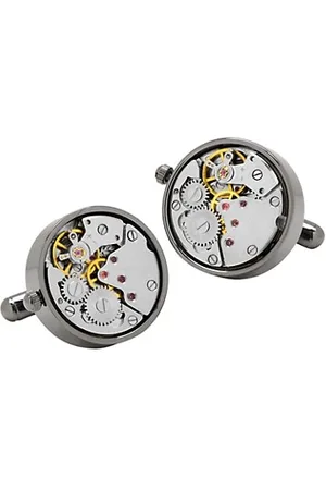Cufflinks, Inc. Men Neckties - Gunmetal Watch Movement Cufflinks