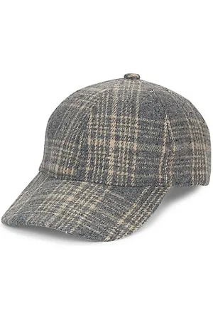 Saks Fifth Avenue COLLECTION Plaid Baseball Hat