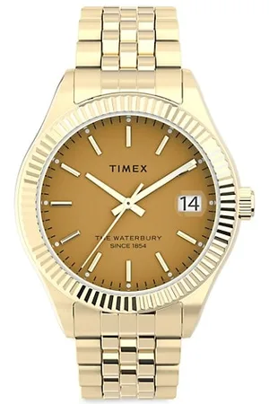 Timex Women Bracelets & Bangles - Waterbury Goldtone Stainless Steel Bracelet Watch