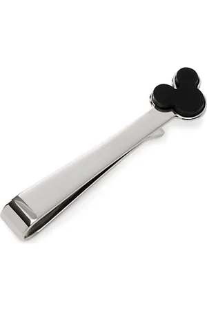 Cufflinks, Inc. Men Neckties - Disney Mickey Mouse Onyx Stainless Steel Tie Bar