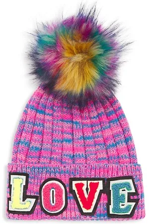 Jocelyn Girls Beanies - Little Girl's & Girl's Love Knit Pom Beanie