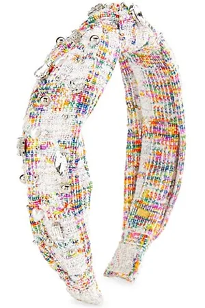 Bari Lynn Girl's Jewel Pearl Tweed Headband
