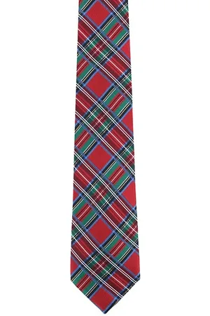 Trafalgar Men Neckties - Holiday Nicholas Plaid Tie