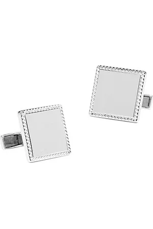 Cufflinks, Inc. Rope Border Square Engravable Cufflinks