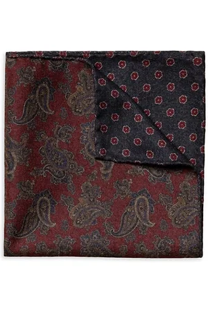 Eton Men Pocket Squares - Double-Sided Wool Pocket Square