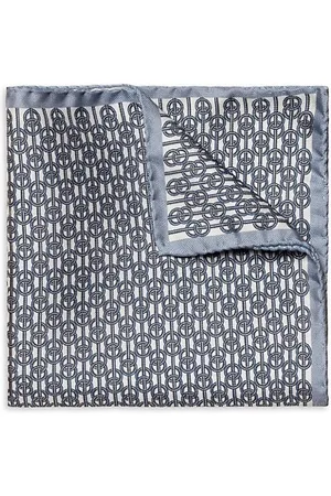 Eton Silk Chain-Print Pocket Square