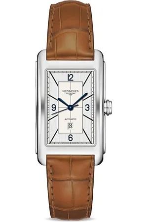 Longines Watches - DolceVita Stainless Steel Leather Strap Watch