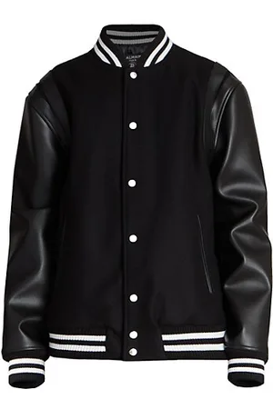 新品】Balmain Stand Collar Leather Jacket-