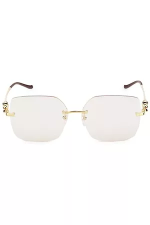 Cartier Panthère Classic 24-Carat Gold 60MM Square Sunglasses