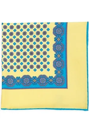 Kiton Geometric Silk Pocket Square