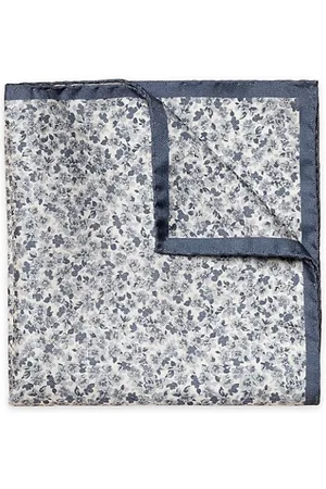 Eton Men Pocket Squares - Floral-Print Silk Pocket Square