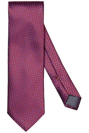 Eton Geometric Jacquard Silk Tie