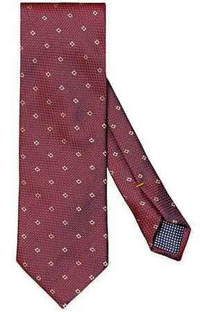 Eton Men Neckties - Geometric Jacquard Silk Tie