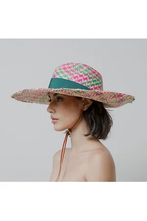 SENSI STUDIO Pareado Frayed Extra Long Brim Panama Hat