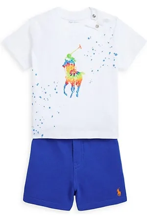 Ralph Lauren Baby Short Sleeve - Baby Boy's 2-Piece Tie-Dye T-Shirt & Shorts Set