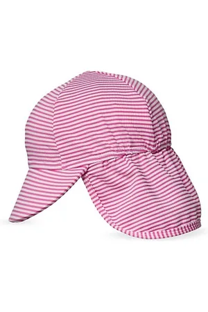 Snapper Rock Girls Hats - Little Girl's Diving Diva Stripe Floating Flap Hat