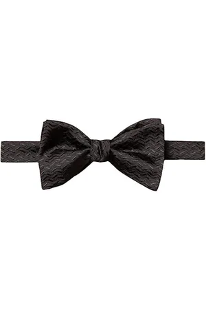 Eton Herringbone Silk Bow Tie
