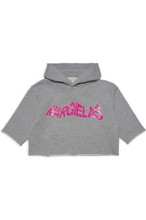 Maison Margiela Little Girl's & Girl's Cropped Tie-Dye Logo Hoodie