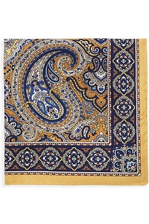 CANALI Silk Paisley Pocket Square