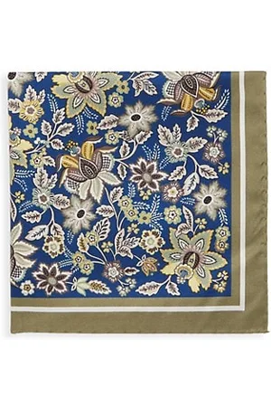 CANALI Silk Floral Pocket Square