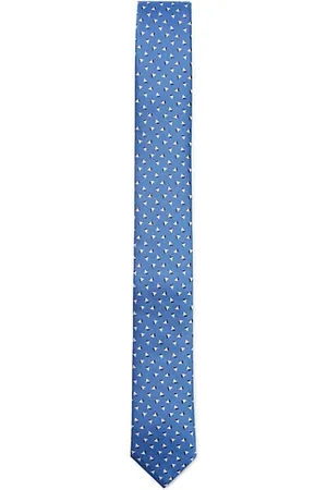 HUGO BOSS Men Neckties - Water-repellent tie in patterned silk jacquard