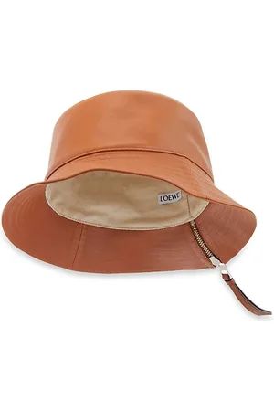 Loewe Hats - Leather Logo Bucket Hat