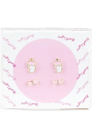 Bari Lynn Boys Bow Ties - 2-Pack Pink Bow Icecream Earrings