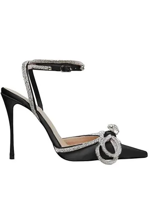 Mach & Mach Bow Ties - Double Bow Silk Satin Pumps