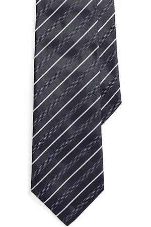 Ralph Lauren Dot & Stripe Print Silk Tie