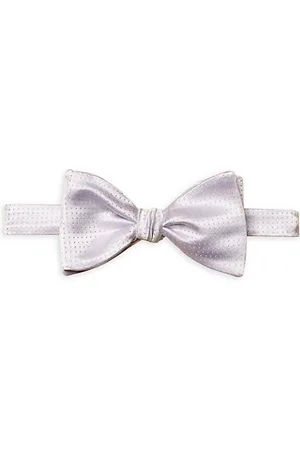 Eton Pin-Dot Silk Jacquard Pre-Tied Bow Tie