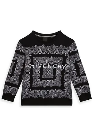 Givenchy Boy's Bandana Print Logo Sweater