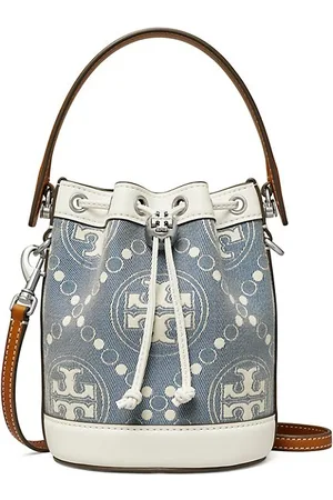 Tory Burch Women's T Monogram Perforated Mini Barrel Bag