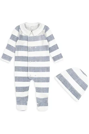 Miniclasix Baby Hats - Baby Boy's Footed Coverall & Hat Set