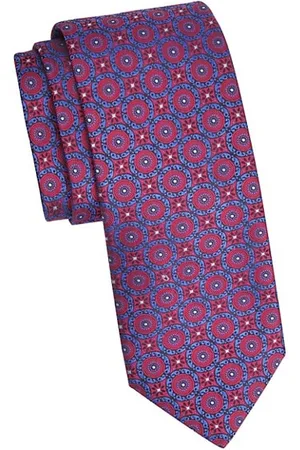 CANALI Men Neckties - Floral Rosette Silk Tie