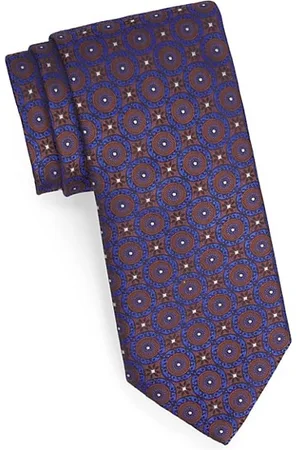 CANALI Men Neckties - Floral Rosette Silk Tie