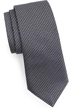 Emporio Armani Men Neckties - Chevron Jacquard Silk Tie