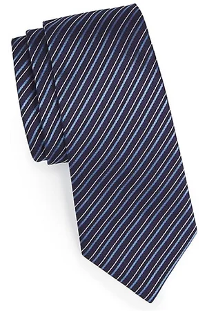 Emporio Armani Diagonal Stripe Jacquard Silk Tie
