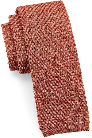 Brunello Cucinelli Men Neckties - Cotton & Linen-Blend Knit Tie