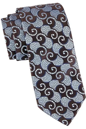 Charvet Men Neckties - Swirl Silk Tie
