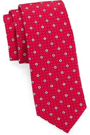 CANALI Men Neckties - Floral Silk Tie