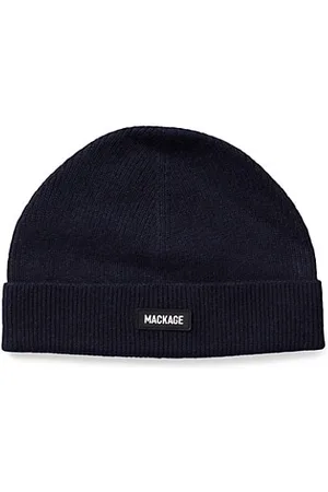 Mackage Wool-Blend Logo-Patch Beanie Hat