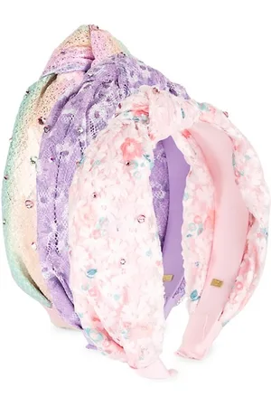 Bari Lynn Girl's 3-Pack Embellished Knotted Headband Set