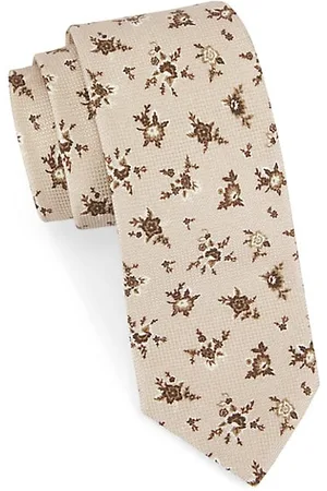 ISAIA Floral Cotton & Silk Tie