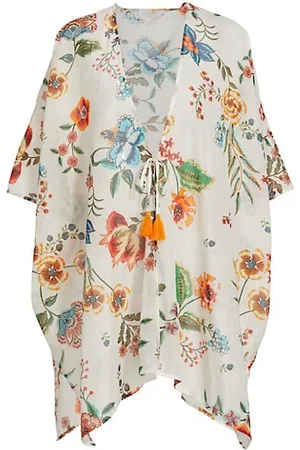 JOHNNY WAS Floral Caftan Minidress