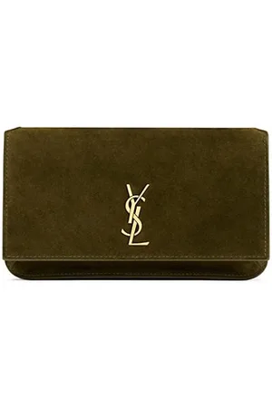 Saint Laurent Phone Cases - Cassandre Phone Holder in Suede