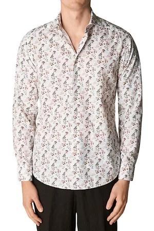 Black Cotton Silk Resort Shirt - Eton