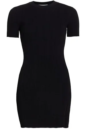 Frame Women Knitted Dresses - Rib-Knit Cut-Out Body-Con Minidress