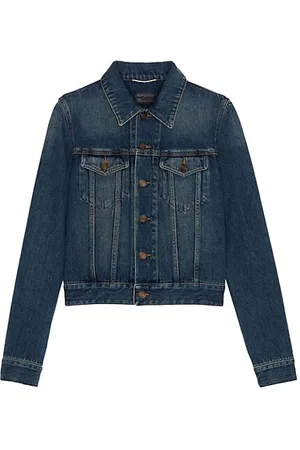 Saint Laurent Women Denim Jackets - Classic Jacket In Deep Vintage Denim