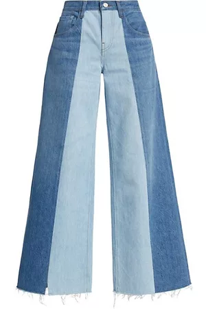 Frame Women Jeans - Mid-Rise Split-Seam Wide-Leg Jeans