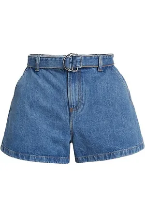 Frame Women Pants - Le Trouser Belted Denim Shorts
